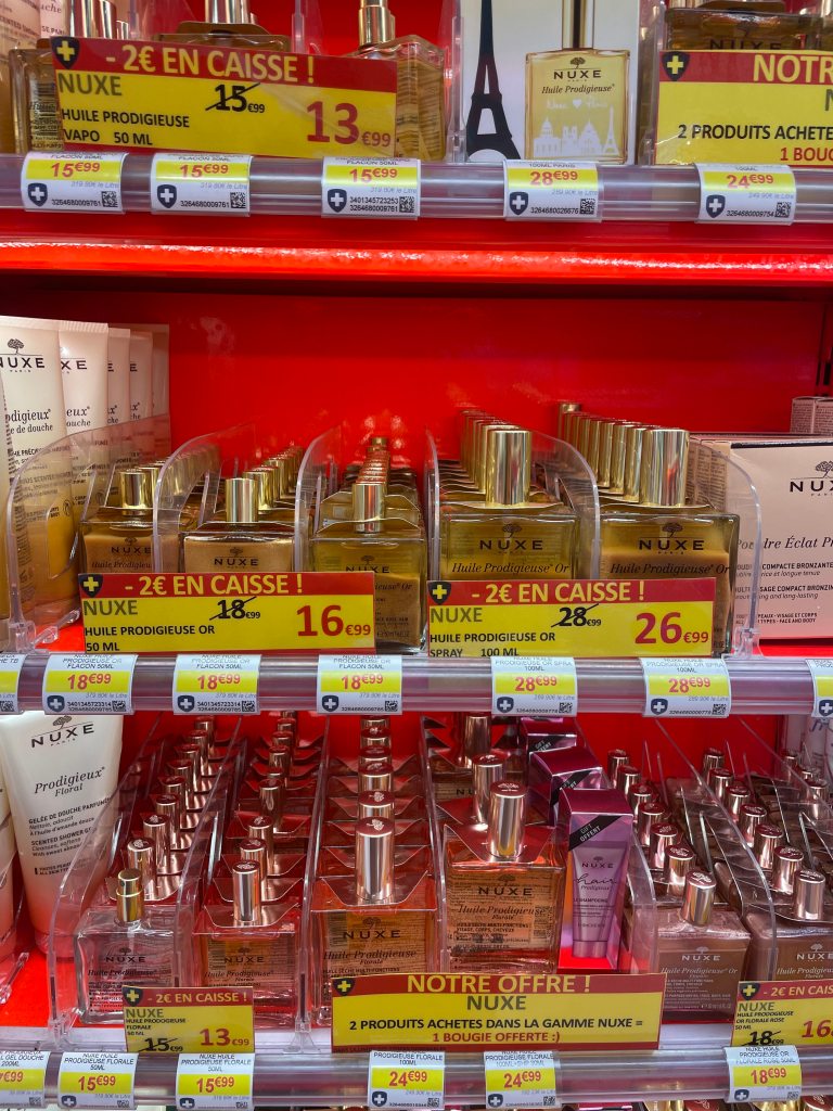 Kosmetika Nuxe v lékárně