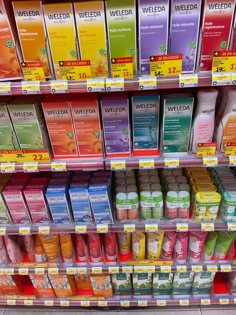 Kosmetika Weleda v lékárně