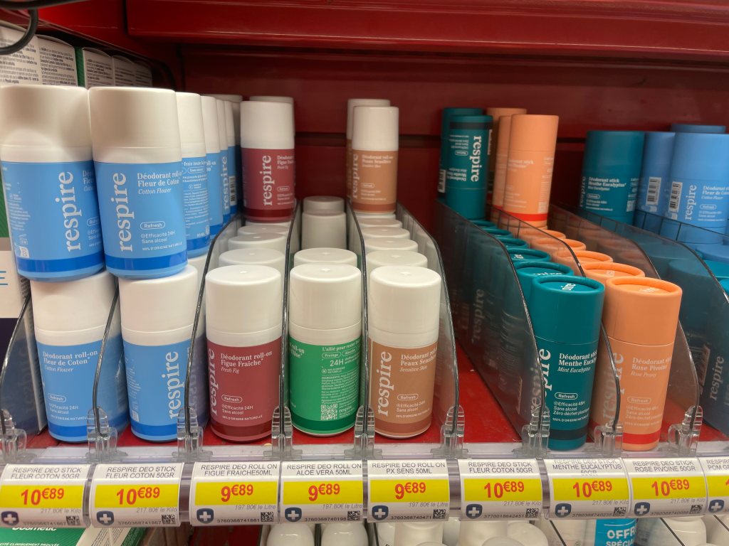 Kosmetika Respire v lékárně