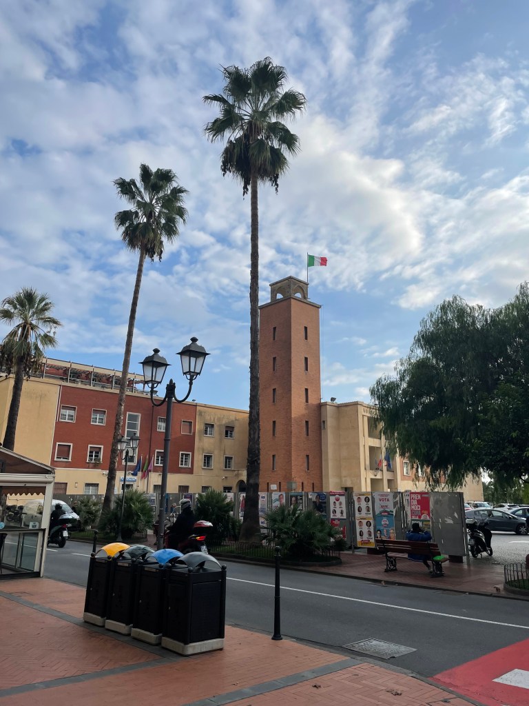 Centrum města Ventimiglia v Itálii