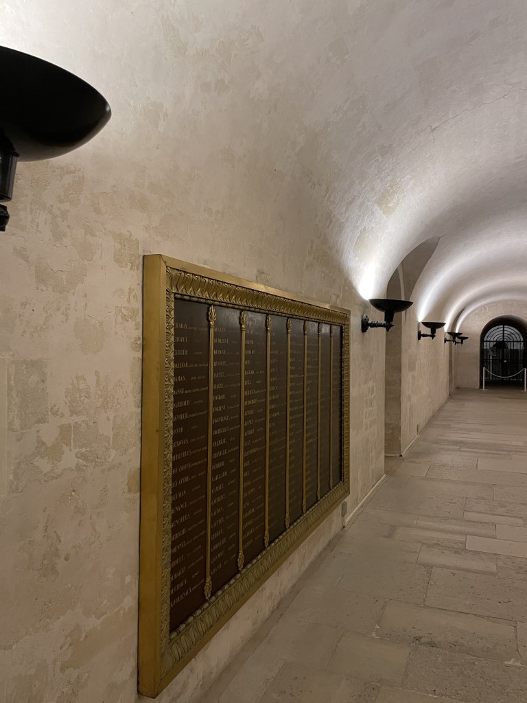 Chodby krypty v Panthéonu v Paříži