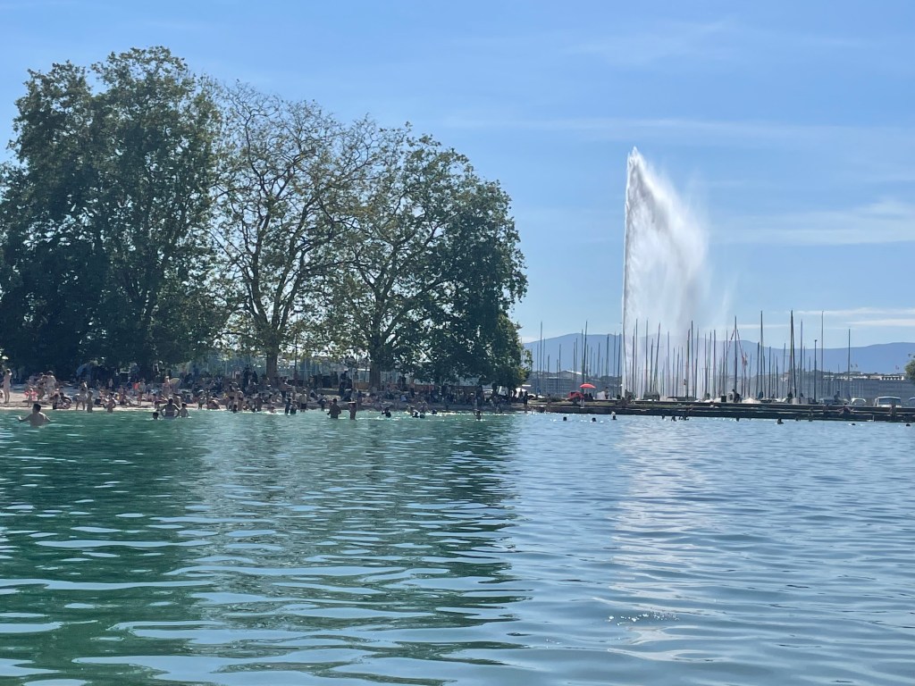 Městská veřejná pláž v Ženevě