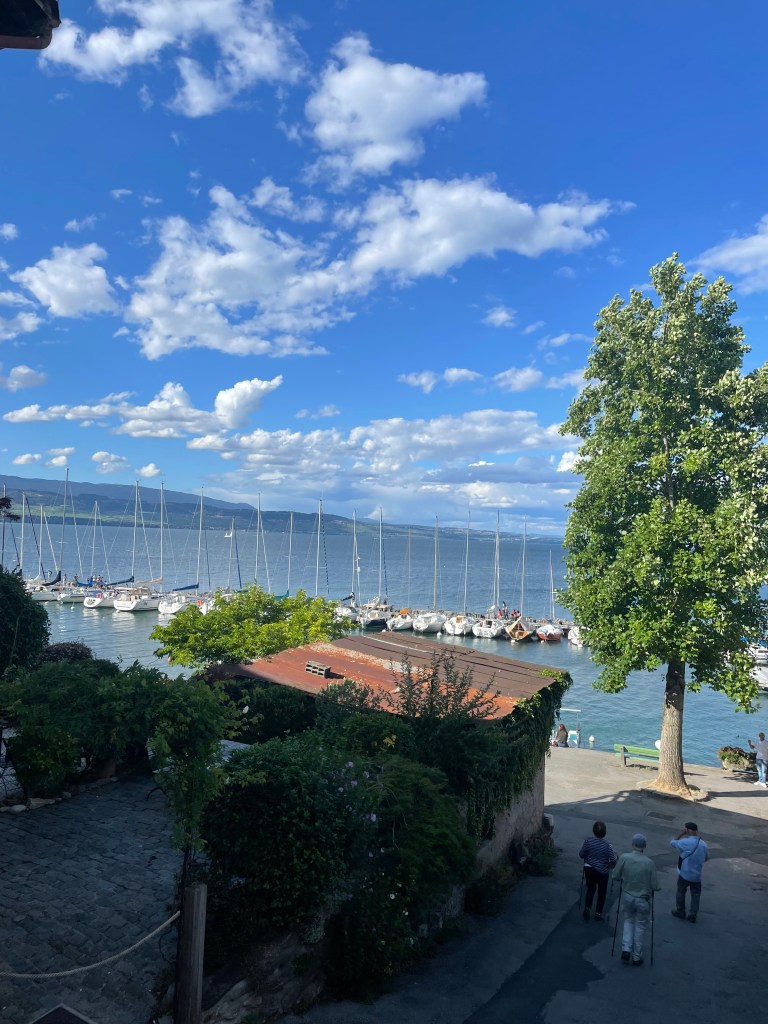 Přístav ve vesničce Yvoire, Ženevské jezero