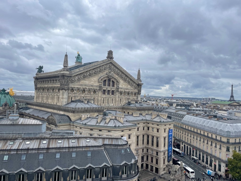Výhled na Paříž z obchodního centra Galeries Lafayette